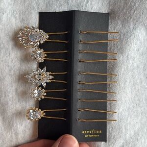 Bridal Serefina rhinestone hair pins NWT